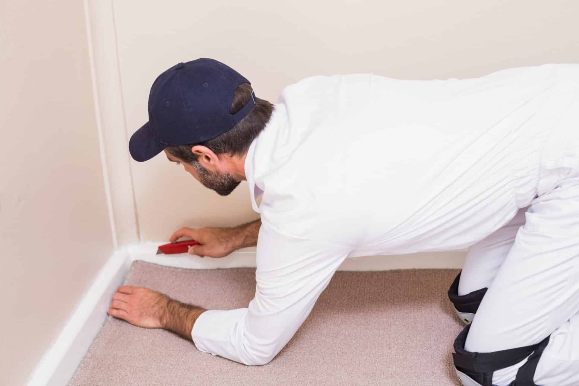 handyman laying down carpet scaled